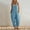 Sky Blue, variant on Wovilon Women's Loose Fit Cotton Linen Overalls Jumpsuit with Front Pockets, Sleeveless Button Strap Casual Baggy Romper for Summer Vacation and Daily Wear