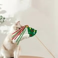 thumbnail image 6 of PONPRNGY Cat Toys, 1Pc Christmas themed Kitten Teaser Stick Funnys Tassels Wand Toy Pets Interactive Stick Chaseing Supplies, 6 of 6