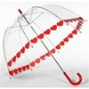 Frankford RB01-HS Clear Printed Bubble Umbrella, Heart String