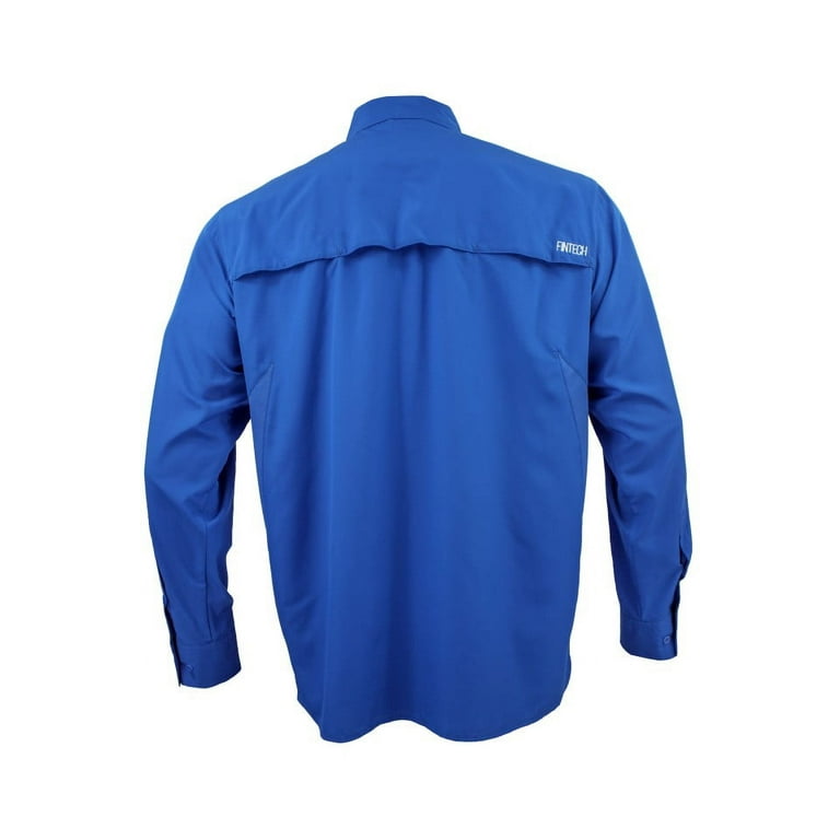 Fintech Men's Long Sleeve Fishing Shirt - Large, Blue