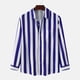 thumbnail image 4 of Men's Summer New Loose Print Long Sleeve Shirt Cardigan Beach ShirtXL, 4 of 5