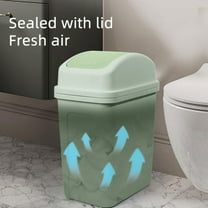 Small Trash Can With Swing Lid, Mini Can With Swing-Top Lid, Swing Top Garbage Buckets, Rash Waste Can Removable Lid For Kitchens Bathrooms Bedrooms Dorms