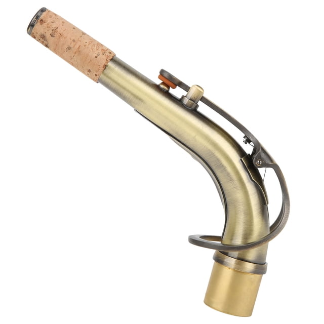 Alto Saxophone Neck, Smooth Surface Brass Alto Saxophone Bend Neck, 2.45cm Saxophone Neck Brass, Durable For Alto Sax Bend Tube Saxophone Replacement ANGGREK Latón antiguo