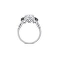 thumbnail image 4 of 1.85 Carat (Ctw) Lab-Created Three-Stone Moissanite Engagement Ring in 10K White Gold with Black Diamonds for Women, 4 of 6