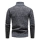 thumbnail image 4 of pstuiky camisa de manga larga para hombre, Suéter informal de manga larga con cuello alto y cremallera gruesa y sólida para hombre Tops de talla grande para hombre xxxl, 4 of 5
