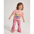 thumbnail image 4 of Disney Lilo & Stitch Outfits for Girls Short Ruffle Sleeve Shirt & Stretch Flare Leggings for Toddler (Peach, 2T), 4 of 5
