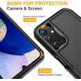 thumbnail image 3 of for Samsung Galaxy A14 5G Case with [2 Pcs Screen Protector] [Shockproof] [Dropproof] [Military Grade Drop Tested] with Non-Slip Removable Heavy Duty Full Body Phone Case 6.6 Inch-Black, 3 of 13