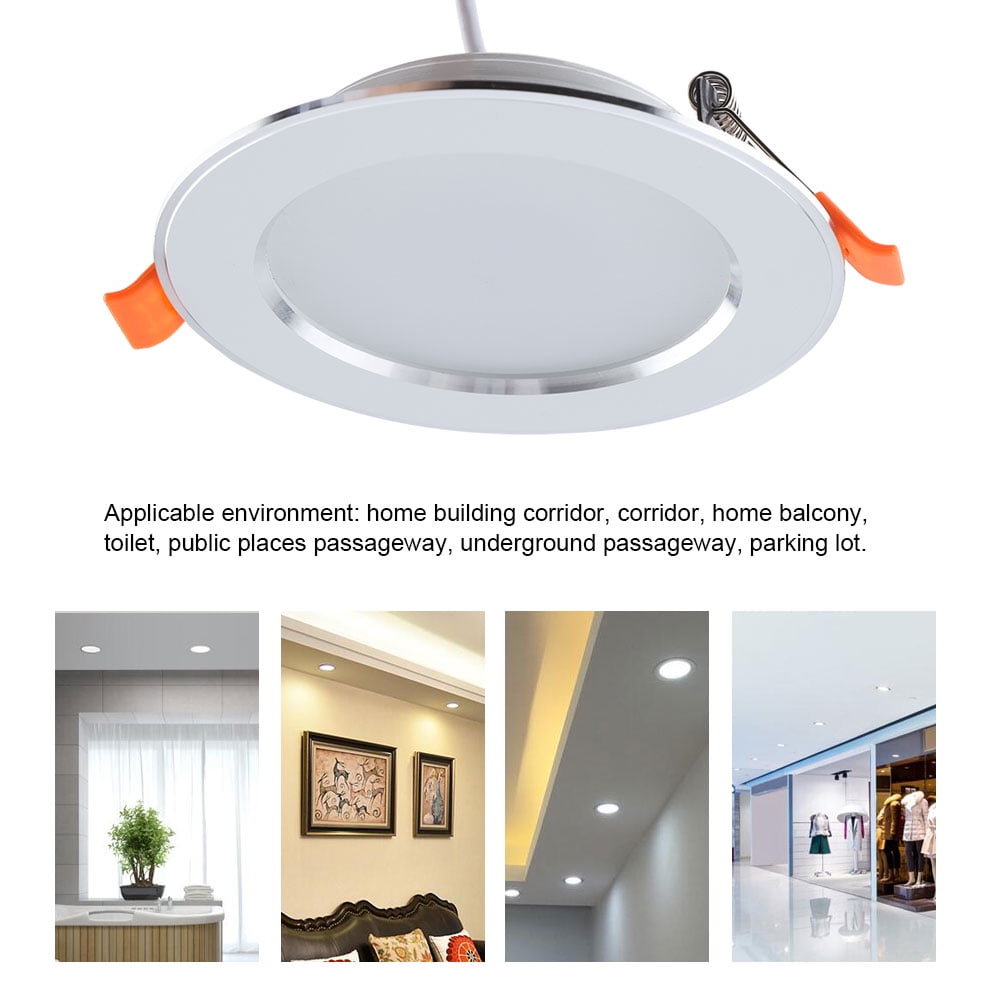 24W LED Ceiling Light 85-260V 6000-6500k 15.7"Round Flush Mount Fixture Lamp 