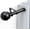Black Ball, variant on Decorative Silver Grey Curtain Rods for Windows 48 to 84 Inches, Classic Adjustable 3/4 Inch Diameter Single Curtain Rod Set for Bedroom Living Room, Curtain Rod with Silver Grey Finials