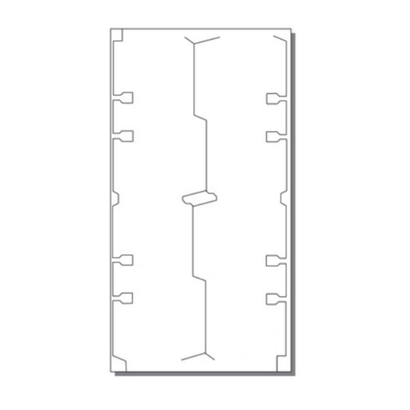 Rotary File Cards (2-1/8"x 4" w R Tab), 4-UP on 4.5"x 9" White Cover- 250 Sheets