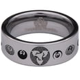 thumbnail image 2 of Japanese Crane Tungsten Carbide Ring, 2 of 9