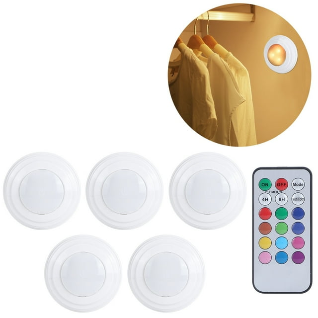 2.7X2.7X1.2In Remote Control Light, Durable Remote Control Under Cabinet Light, Closet Cabinet For Kitchen