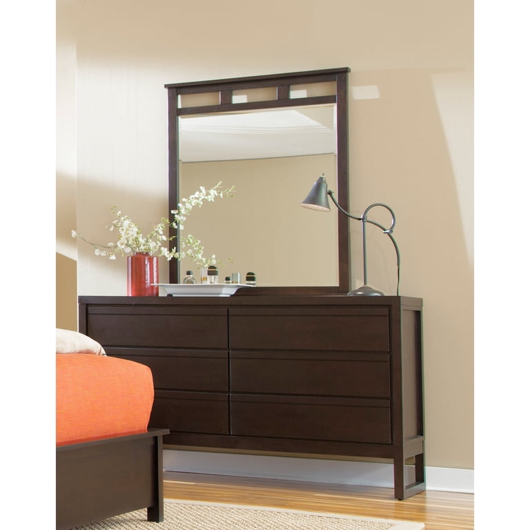 dark chocolate brown dresser Harrison Dark Chocolate 6 Drawer Dresser