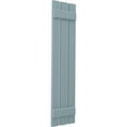 thumbnail image 3 of Ekena Millwork 11 1/2"W x 72"H Americraft Three Board (2 Batten) Exterior Real Wood Spaced Board-n-Batten Shutters (Per Pair), Peaceful Blue, 3 of 10