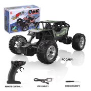 JoyStone Remote Control Truck W/Metal Shell, 60+ Mins, 2.4G, RC Cars Crawler for Boys, Monster Trucks, Toy Vehicle Car Gift for Kids Adults Girls,Green
