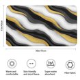thumbnail image 3 of Black White Marble Gold Wave Pattern Bathroom Rugs Mat,Non Slip Microfiber Bathroom Rug,Rubber Backing,Soft Bathroom Mats for Bathroom Floor,Tub and Shower,17x30in(43x75cm), 3 of 5