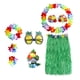 thumbnail image 3 of Falda hawaiana Hula 8 en 1 para hombre y mujer, sujetador, collar, gafas, fiesta luau, Halloween Verde 60cm, 3 of 6