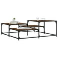 thumbnail image 1 of vidaXL Coffee Table Brown Oak 107x107x40 cm Engineered Wood, 1 of 5