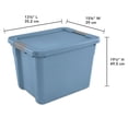 thumbnail image 3 of Sterilite 12 Gallon Latching Tote, Stackable Storage Bin with Lid, Washed Blue, 12 Pack, 3 of 10