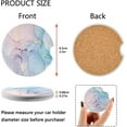 thumbnail image 3 of GZHJMY Luxury Marble Texture Car Coaster for Cup Holders, 2 Pack Absorbent Ceramic Car Universal Vehicle Non-Slip Car Cup Holder Coaster Cup Coasters, 3 of 6