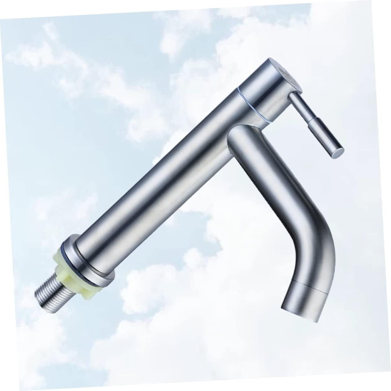 Bath Faucet Bathroom Accessories Bathtub Faucet Stainless Steel Water Tap Home Water Faucet Waterfall Faucet Single Cold Faucet Spout Sprayer to Rotate Single Handle Silver Outdoor