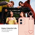 thumbnail image 3 of iPhone 11 Case, iPhone 11 Phone Case Love Heart Cute Case with Wristband Kickstand Holder Soft TPU Plating Bumper Protective Slim Shockproof iPhone 11 Phone Case Cover for Girls Women, Pink, 3 of 16