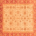 thumbnail image 1 of Ahgly Company Indoor Square Oriental Orange Traditional Area Rugs, 4' Square, 1 of 4