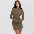 Autumn new fashion sexy hot girl hip skirt elegant slim solid color
