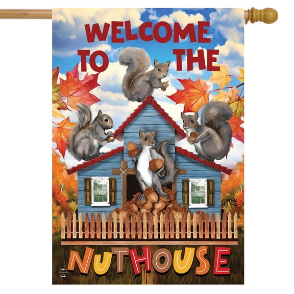 Briarwood Lane Nut House Fall House Flag