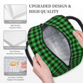 thumbnail image 3 of Balery Buffalo Plaid Green Black Bolsa de Almuerzo para Mujeres, Caja de Almuerzo, Bolsa de Almuerzo Pequeña Impermeable, Tote de Almuerzo Reutilizable con Gran Capacidad, 3 of 6