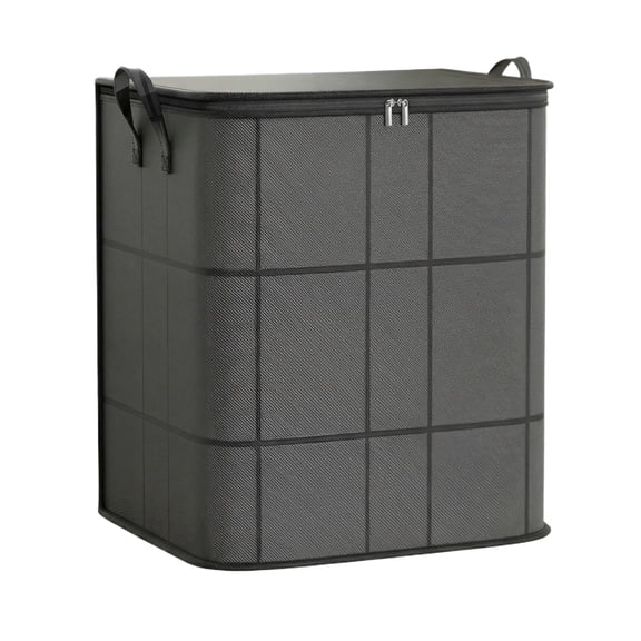 Quilt Storage Bag, In Extra Large Moving Organizer, Foldable Non-Woven Bin For Clothes Comforters, Thickened(L)