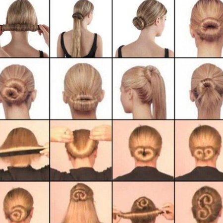 Women Up Do Hair Styling Band Diy Hair Bun Maker Curler Quick Fold