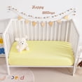 thumbnail image 5 of Kelnaro 2 Pieces Double-layer Muslin Cotton Fitted Sheets, Ultra Soft and Breathable Mini Crib Sheets, 24x38 Inches, Light Yellow, 5 of 5