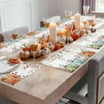 thumbnail image 4 of Fall Thanksgiving Placemats Set of 6, Autumn Pumpkins Eucalyptus Leaves Heat Resistant Washable Dining Table Mats Fall Holiday Farmhouse Decor for Kitchen&Linens Outdoor Indoor, Blue Sage Green Orange, 4 of 6