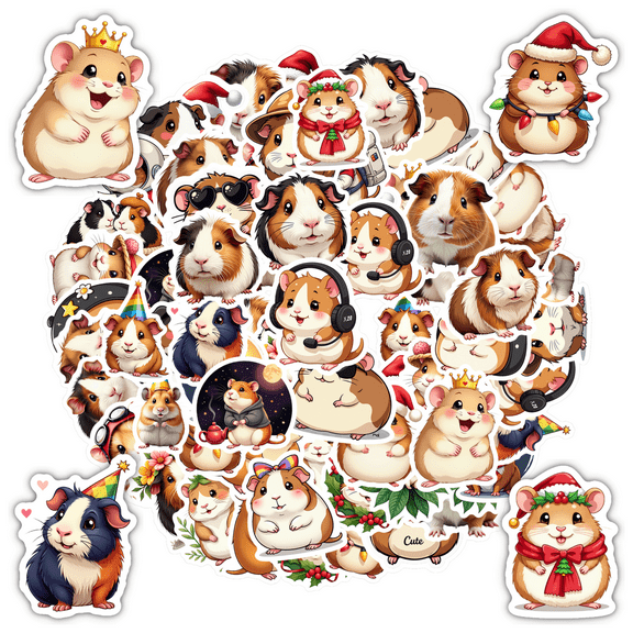 Charming Kids Stickers Toy Hamster Stationery Stickers Cute Animal Stickers DIY Stickers for Phone Suitcase Luggage