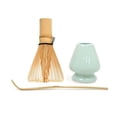 thumbnail image 1 of Matcha Whisk Set Bamboo Matcha Tea Set 100 Prong Matcha Whisk (Chasen), Traditional Scoop, Matcha Whisk Holder, 1 of 7
