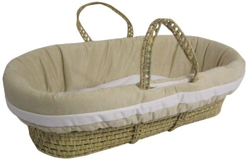 doll moses basket with bedding