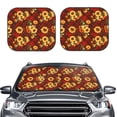 thumbnail image 2 of Sikiie Red Plaid Sunflower Print Foldable Car Windshield Sun Visor, Car Window Sunshade Suitable for Sedan, SUV and Truck Car Accessories-Small, 2 of 6