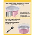 thumbnail image 2 of Aluminium Foil Cake Cups with Lids Muffin Tins, Mini Cake Pans, Mini Bread Moulds with Lids, Disposable Baking Cups with Lids - 30 Pack of 5 oz Round Aluminium Foil Cake Baking Cups-Pink, 2 of 11