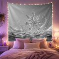 thumbnail image 2 of Highly Rendering Crystalline with Cannabis Leaf Appears Made, Mystical Fantasy for Space Lovers, Galaxy Room Decor, Mother'S Day Gift, Tapestry Wall Hanging for Bedroom and Dorm, 2 of 7