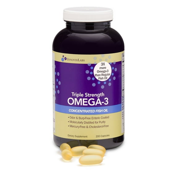 Innovixlabs Triple Strength Omega-3 from Fish Oil Softgels, 200 Ct