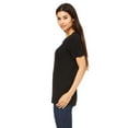 thumbnail image 2 of Justblanks Ladies Crew Neck Relaxed Fit Jersey Soft 100% Cotton Perfect Short Sleeve T-Shirt For Women - BLACK - 3X-Large, 2 of 3