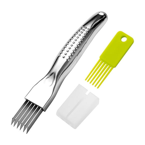Cutter Onion Cutter VegetableFrench Fry Slicer Kitchen Slicer Scallion Slicer Vegetable Cutter Stainless Steel Shredded Onion Multifunction