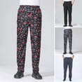 thumbnail image 2 of Skymirror Chef Pants Unisex Loose Elastic Waist Soft Breathable Pockets Stretchy Service Cook Restaurant Uniform Waiter Secure Trousers, 2 of 8