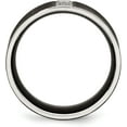 thumbnail image 3 of Chisel Stainless Steel Brushed Black IP-plated with CZ 8.2mm Flat - Ring Size 12.5, 3 of 8