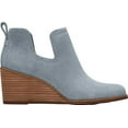 thumbnail image 2 of Toms Kallie Stone Grey Suede Pull On Wedge Heel Ankle Almond Toe Fashion Boots (Stone Grey Suede, 9), 2 of 5