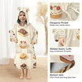 thumbnail image 3 of FORMRS Wearable Blanket Hoodie with Sleeves for Kids Cozy Flannel Sweatshirt, Red Cakes, 3 of 7