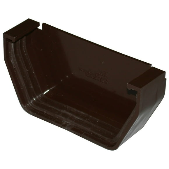 Contemporary Brown Vinyl Gutter End Cap