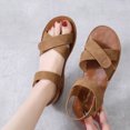 thumbnail image 2 of Juebong Sandals clearance Women's Cute Open Toes Sandals Strap Buckle Sandal Comfortable Summer Dressy Flat Sandals Bohemian Flip Flop Thong Sandals, 2 of 5