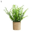 thumbnail image 2 of Travelwant Mini Potted Plants Artificial Flocked Eucalyptus Boxwood Rosemary Greenery in Pots Faux Potted Herbs Small Houseplants, 2 of 7